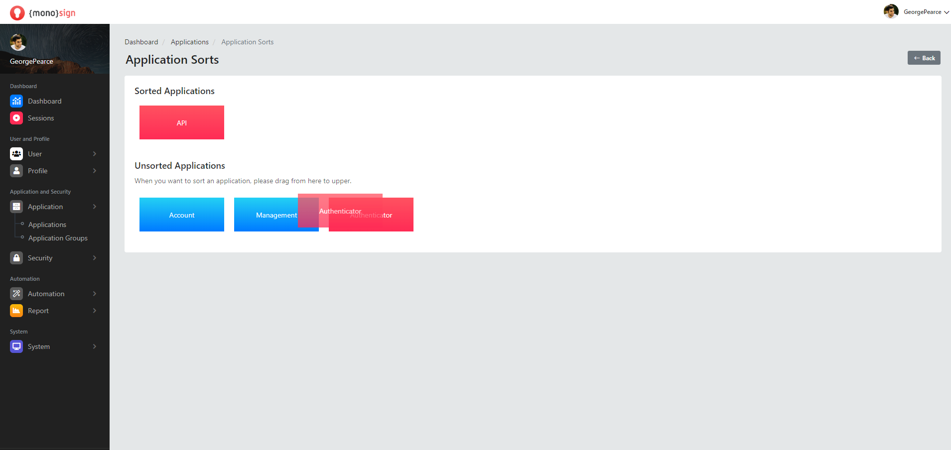 Move the Application to Unsorted