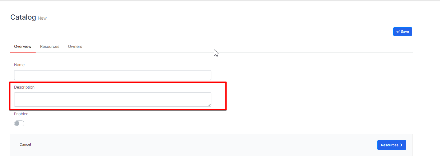 Create Catalog