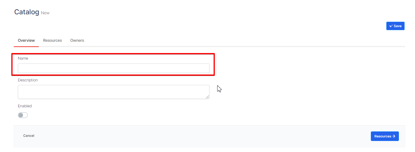 Create Catalog
