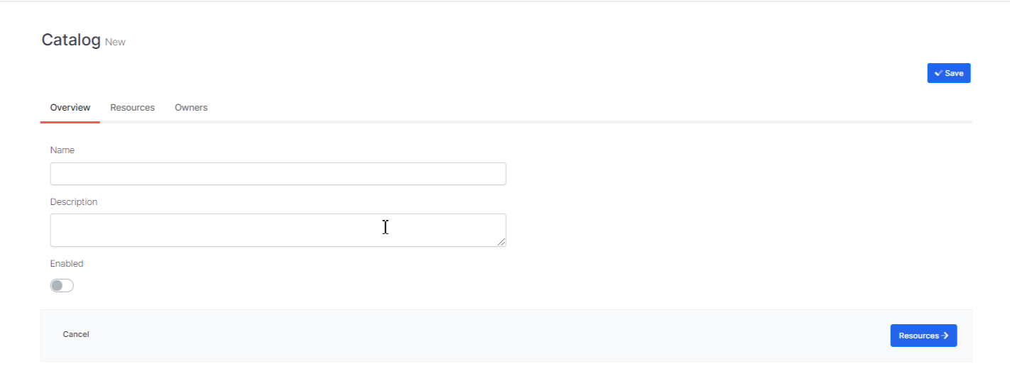 Create Catalog