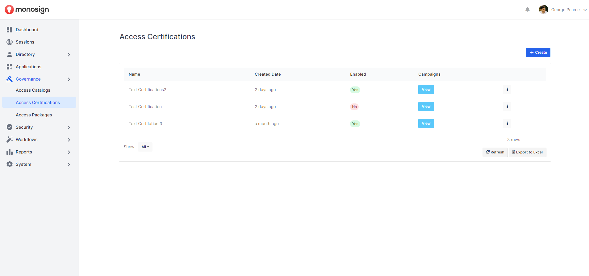 Access Certifation